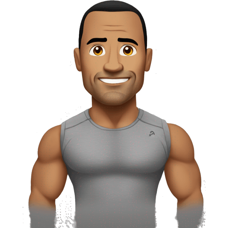 The rock one eyebrow up emoji