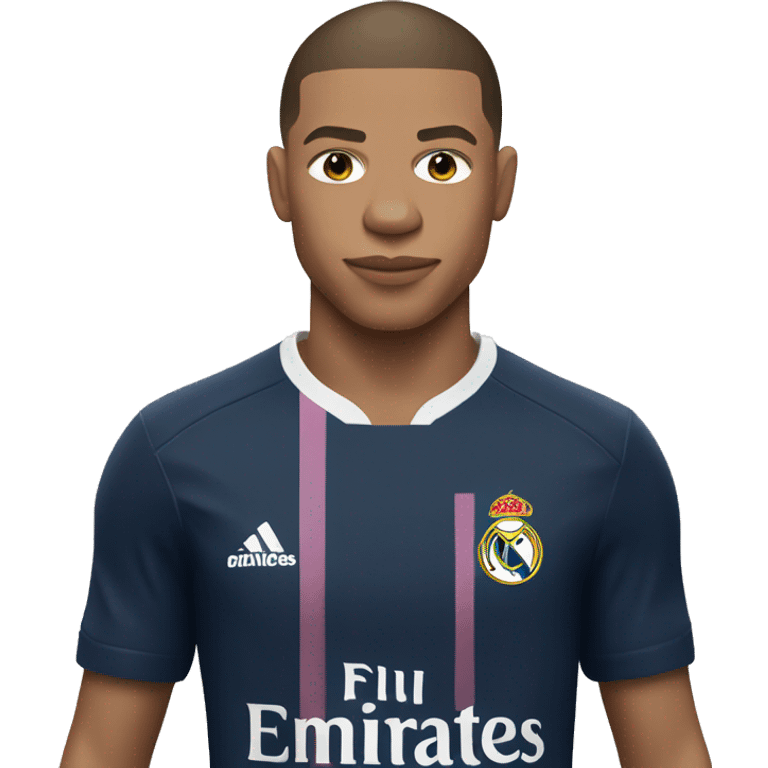 Mbappe with Real Madrid jersey emoji