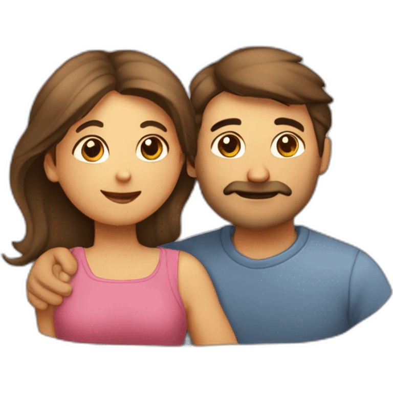 Homme et femme calin emoji