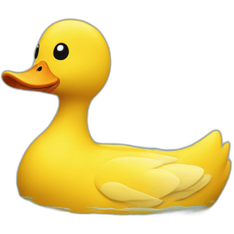 A yellow duck floating on the water emoji