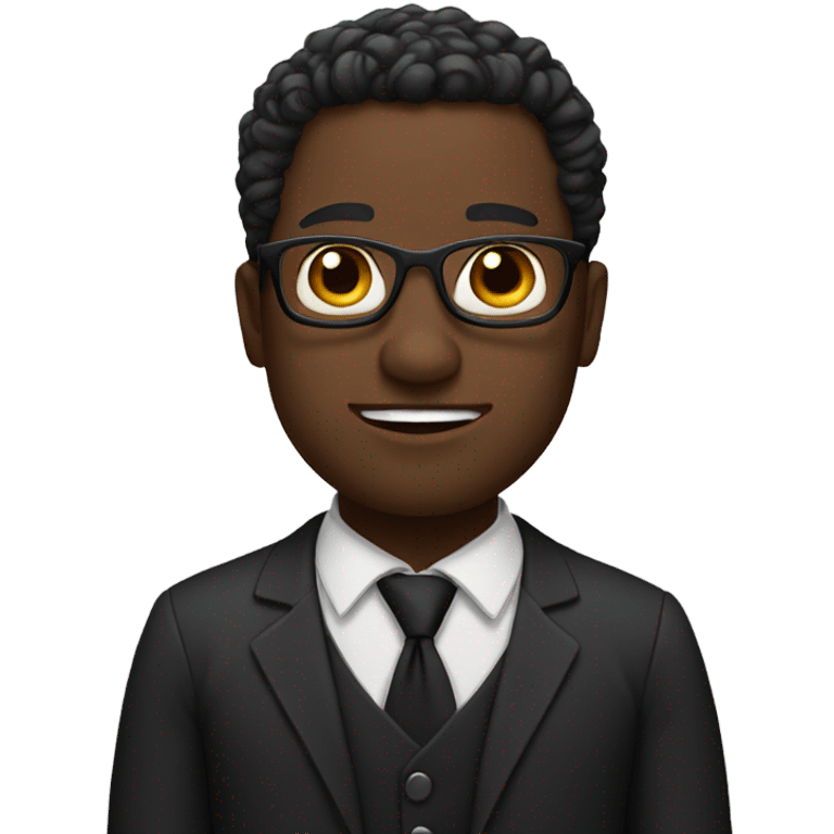 black man with a bow emoji