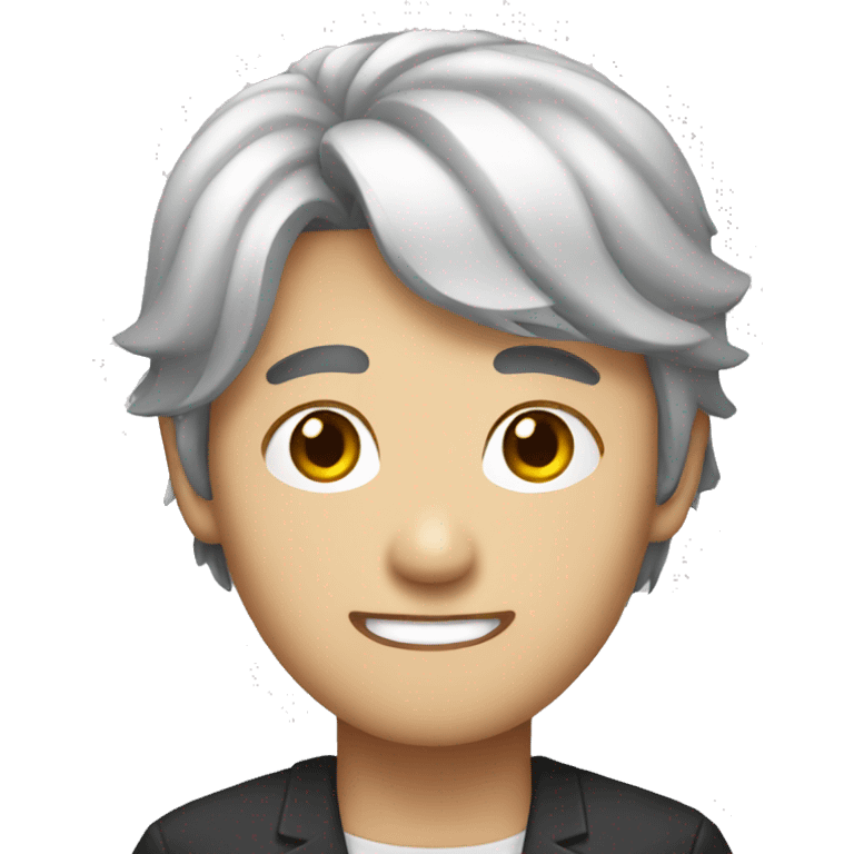 man with slightly longer hair KOREAN singer emoji