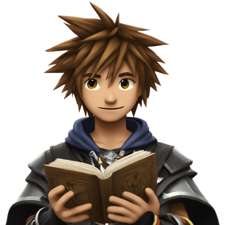 sora from kingdom hearts playing magic the gathering emoji