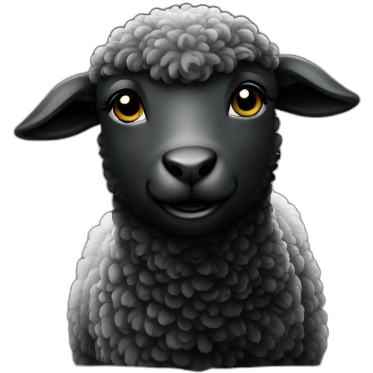 Black lamb emoji