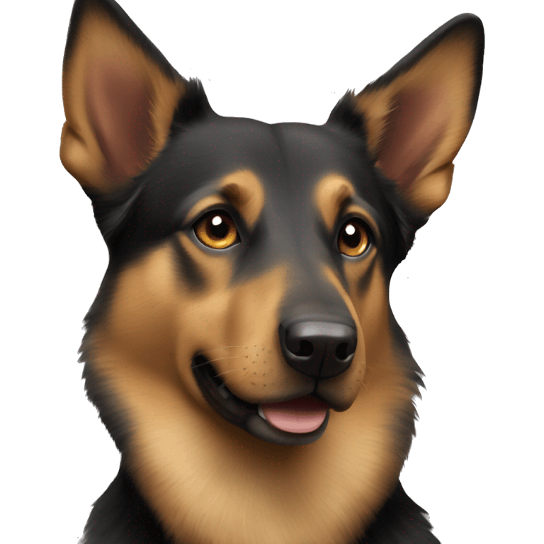 australian kelpie german shepherd mix dog emoji