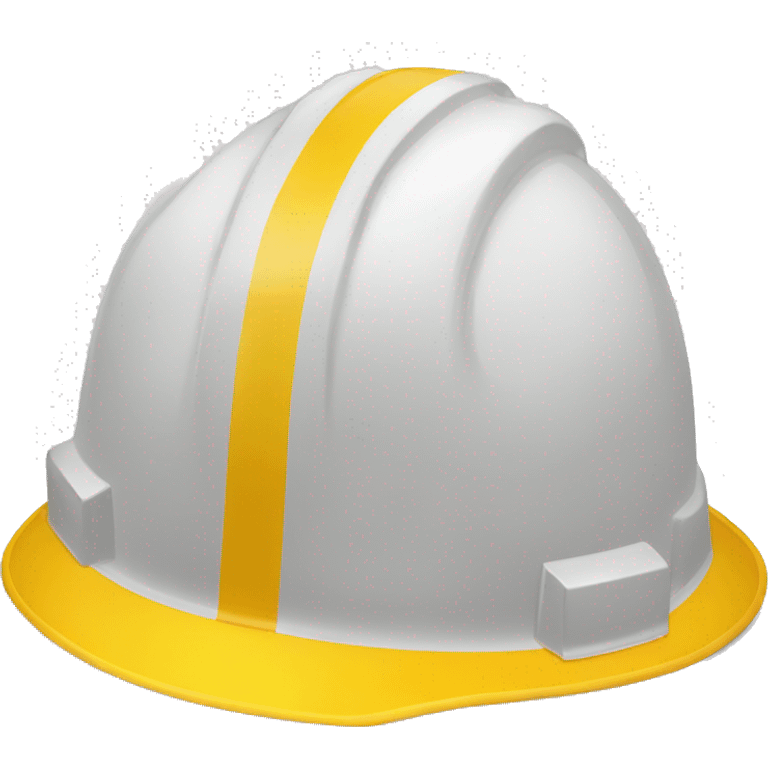 Yellow Hard hat two thirds view emoji