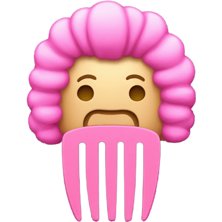 pink comb emoji