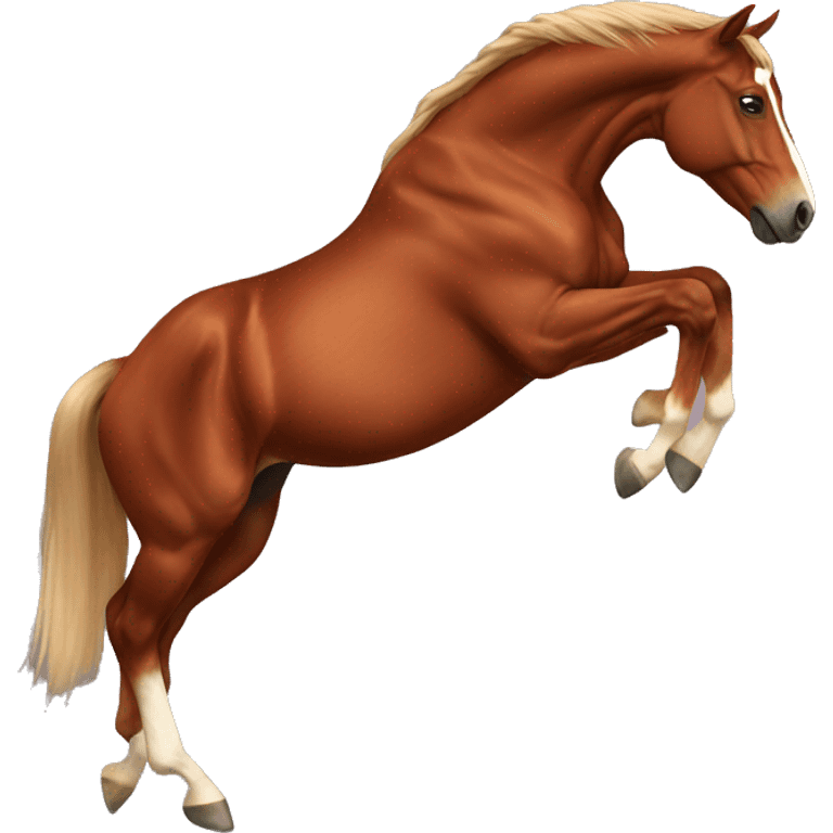 chestnut colored bucking horse emoji