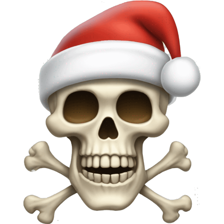 Skeleton with santa hat emoji