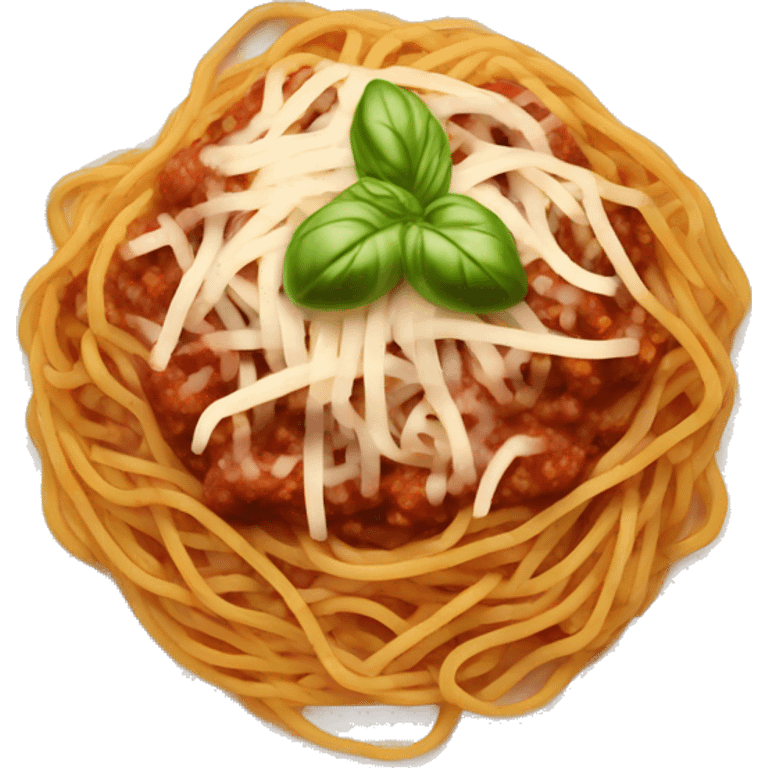 Plate with spaghetti bolognese  emoji