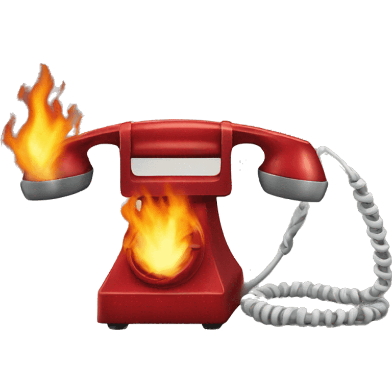 Telefono a fuoco emoji