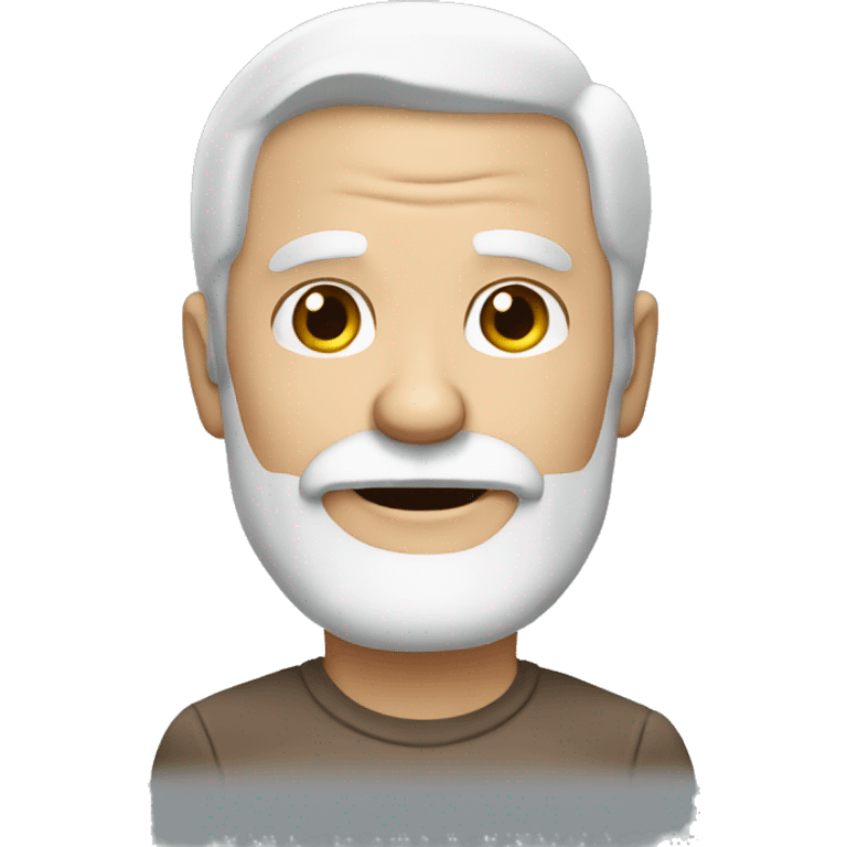 old white man with rectangular face, thick facial hair, brown hair emoji