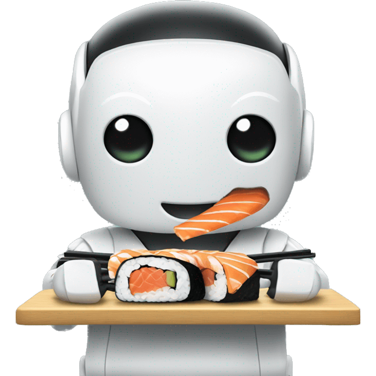 ios robot eating sushi emoji