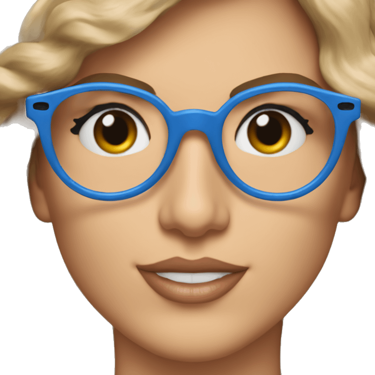 Taylor swift blue glasses with George Clooney  emoji