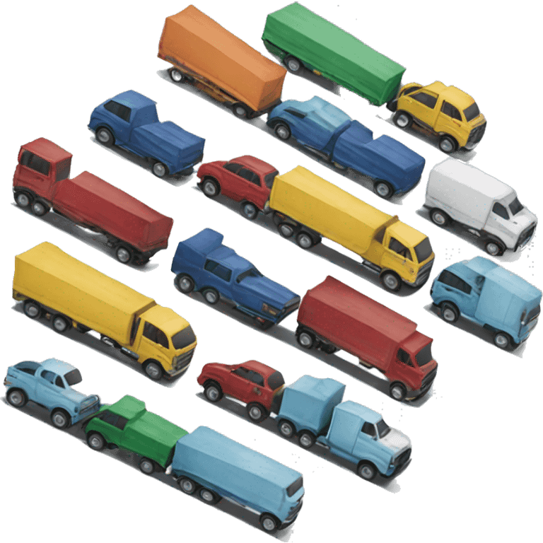 Truck carrying cars  emoji