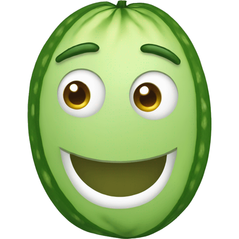 Emoji With Cucumber on face  emoji