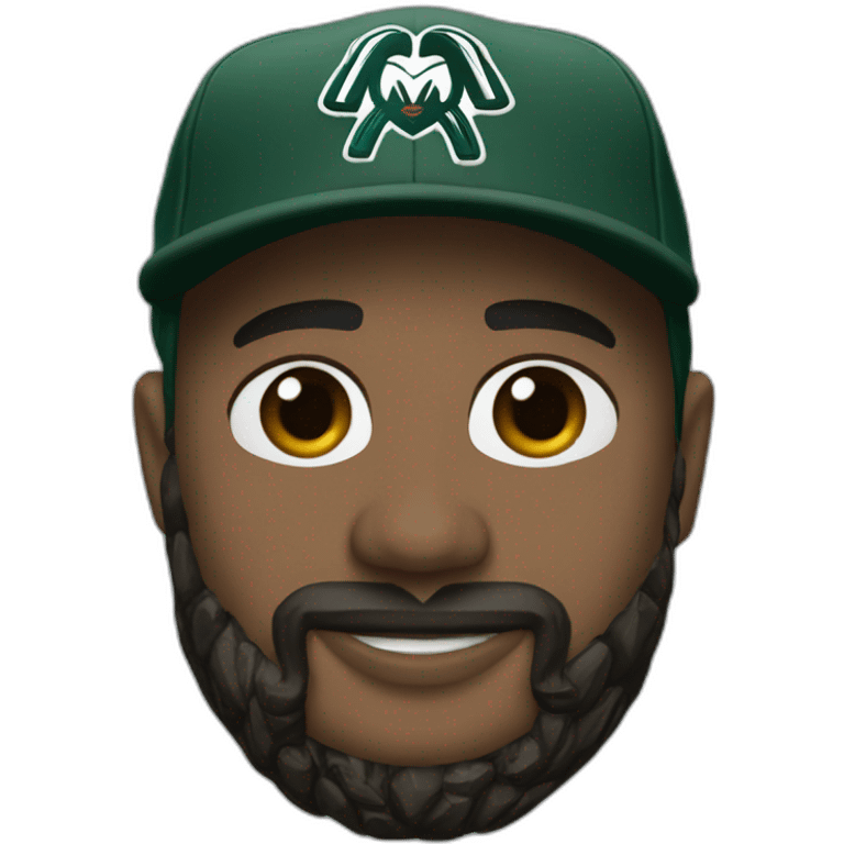 Ice Spice with a milwaukee bucks cap emoji