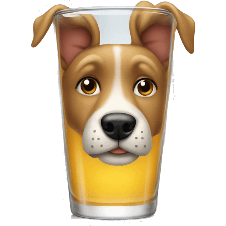 Dog in a drinking glass emoji