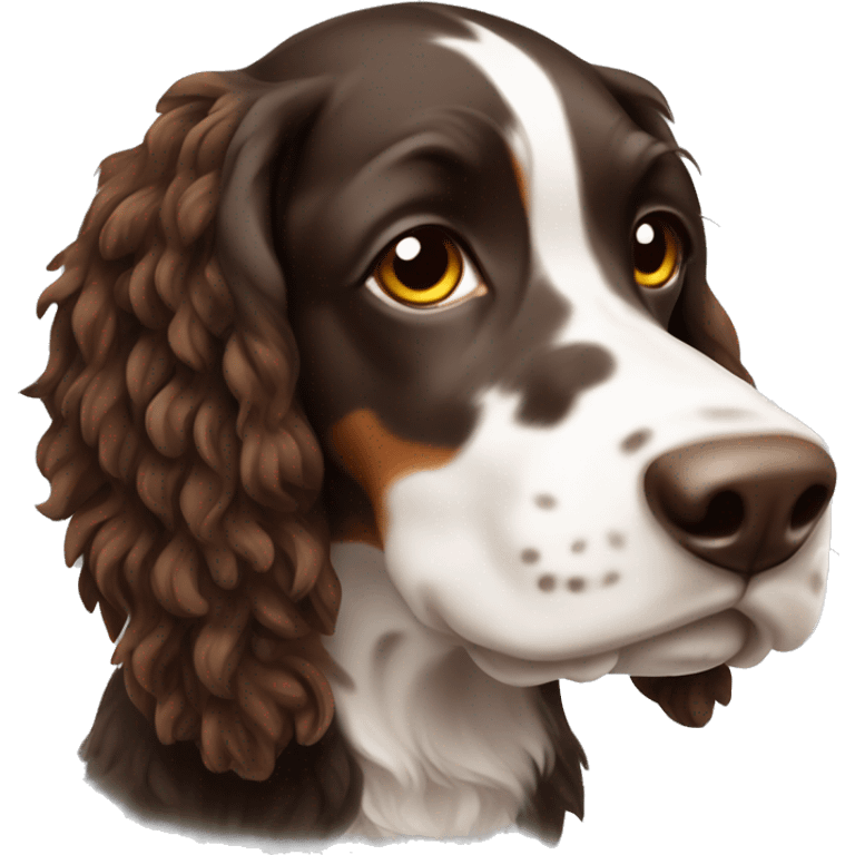 Brown tri color springer emoji