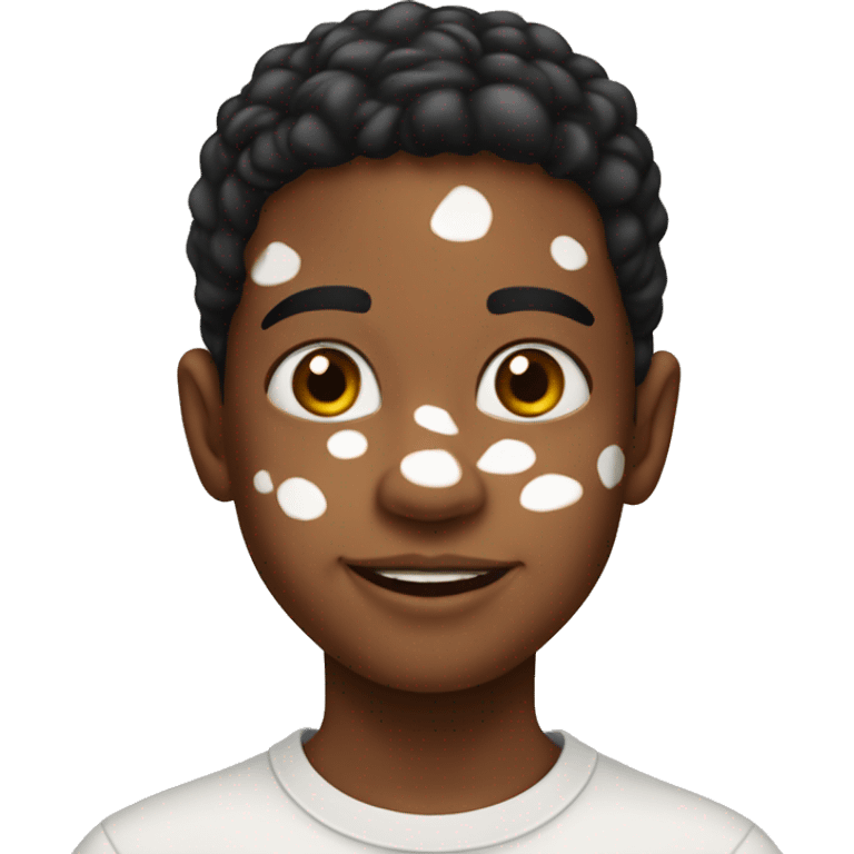 niño con vitiligo emoji