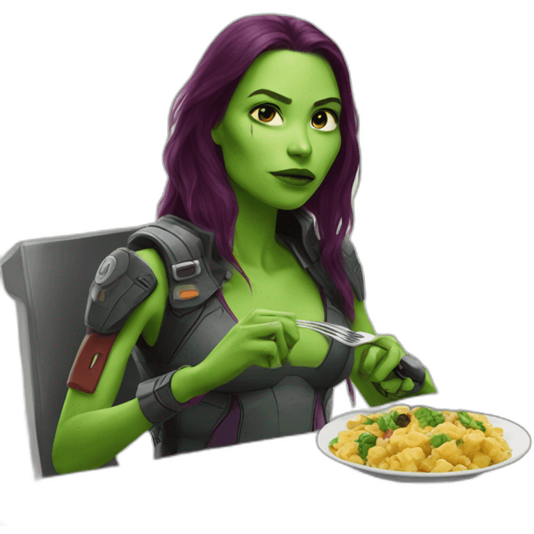 Gamora eat lunch emoji