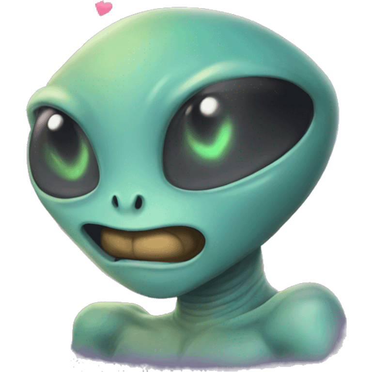 Alien in love emoji