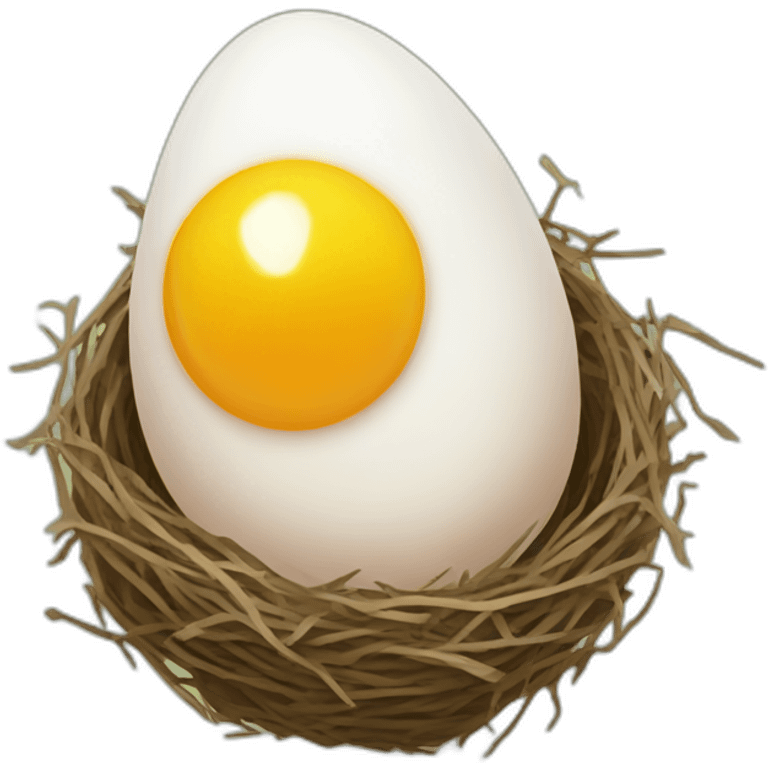 egg in nest emoji