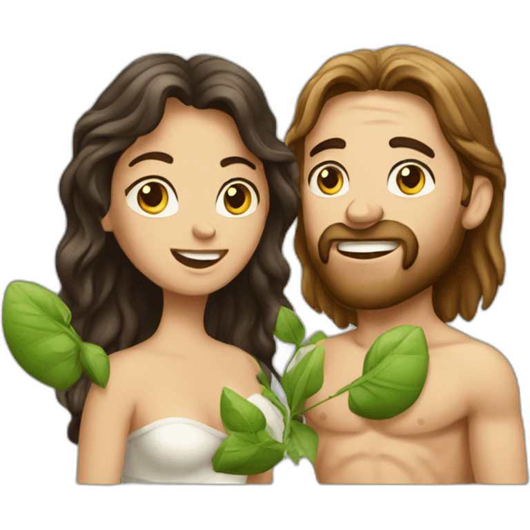 Adam and Eve bible emoji