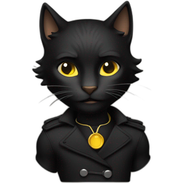 Chat noir mignon emoji