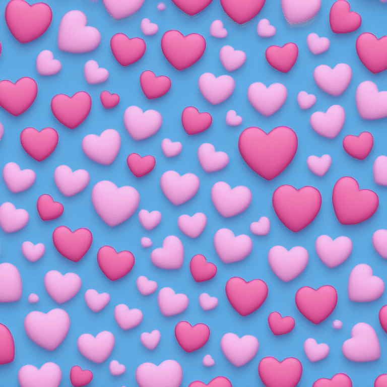 Blue and pink heart  emoji