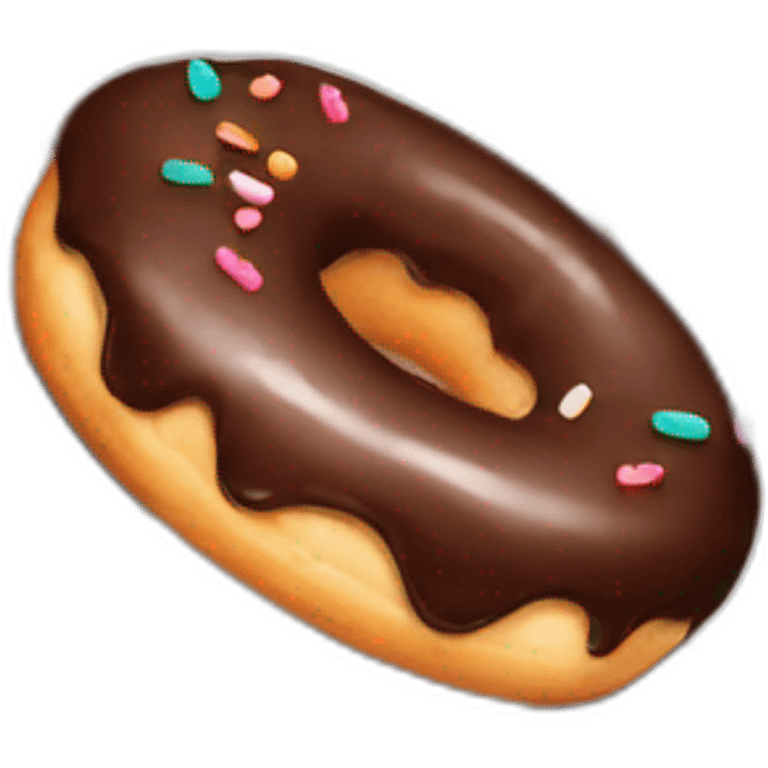 Chocolate donut emoji