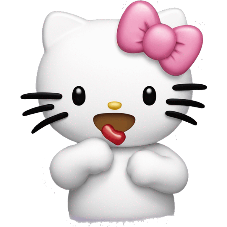 Hello kitty sending kisses emoji