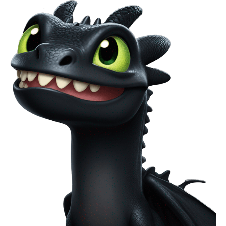 Toothless, the dragon from how to train your dragon emoji