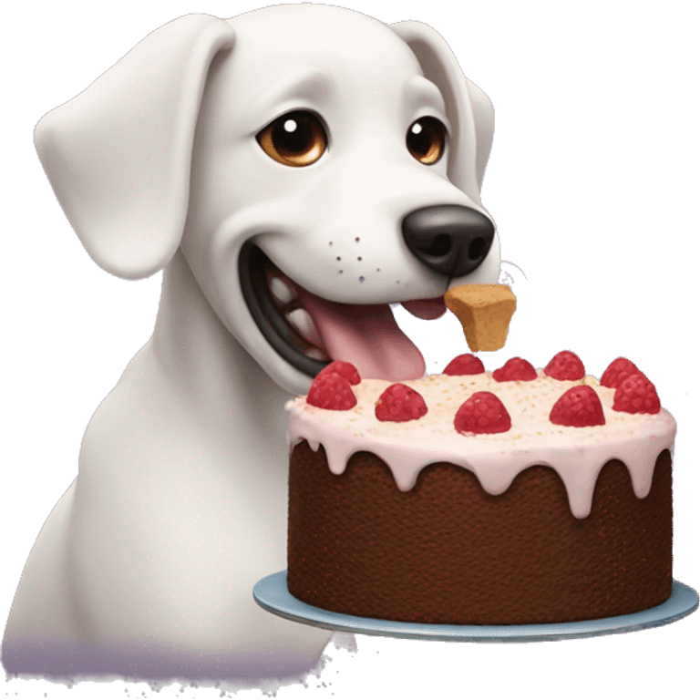 dog eating a cake  emoji