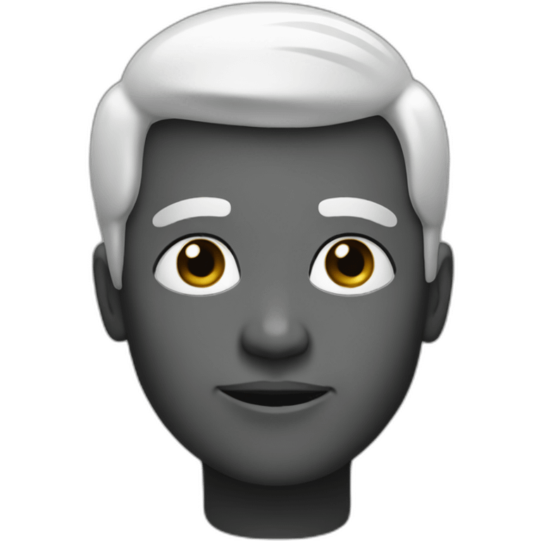 black-and-white emoji