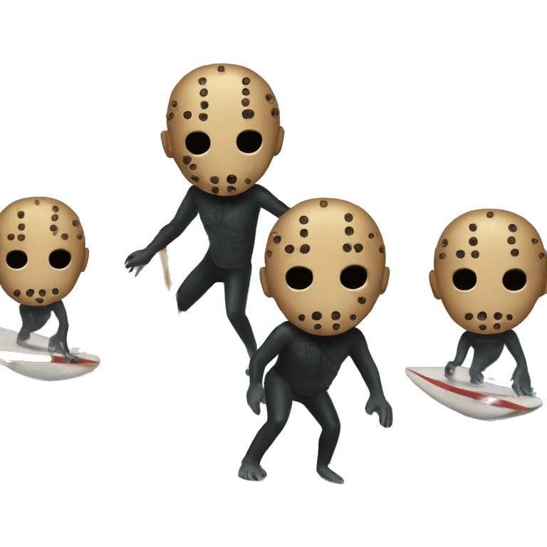 Jason Voorhees surfing emoji