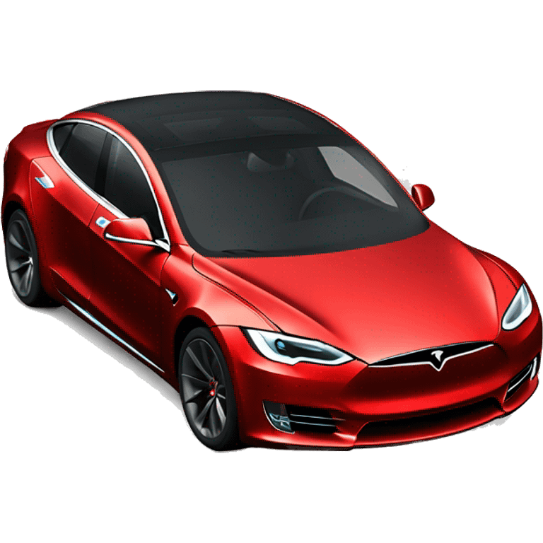 Red Tesla m3 emoji