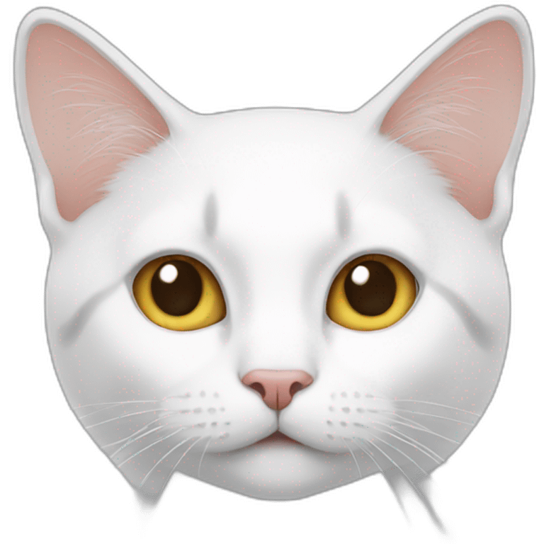 Cat white emoji