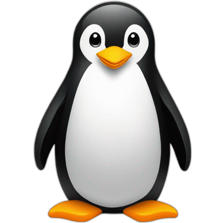 Linux tux penguin sitting emoji