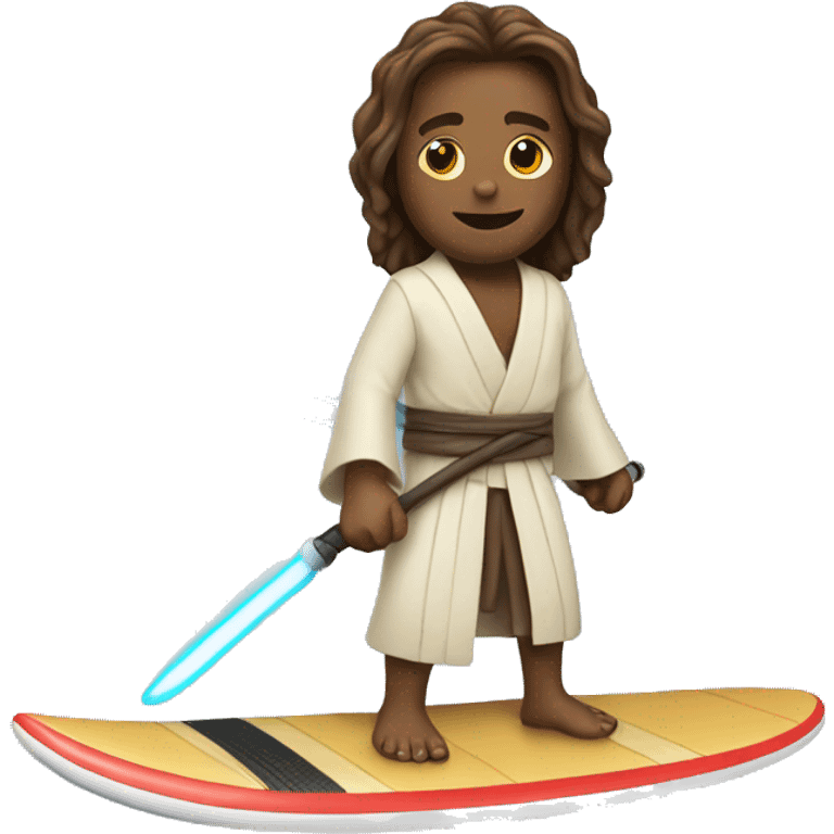 Jedi on a surfboard emoji