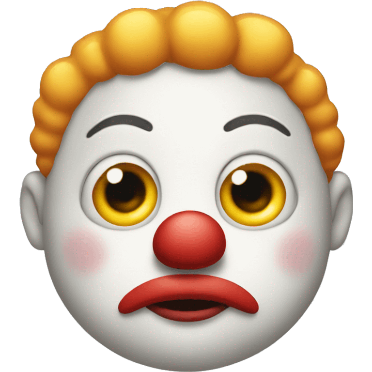 Fat clown with big eyes emoji