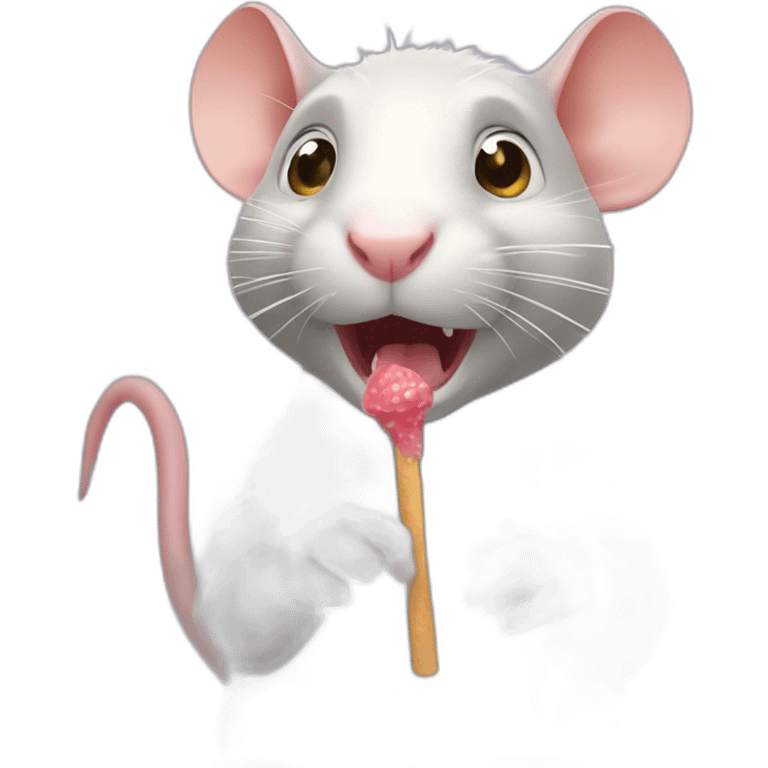 rat qui mange une glace emoji