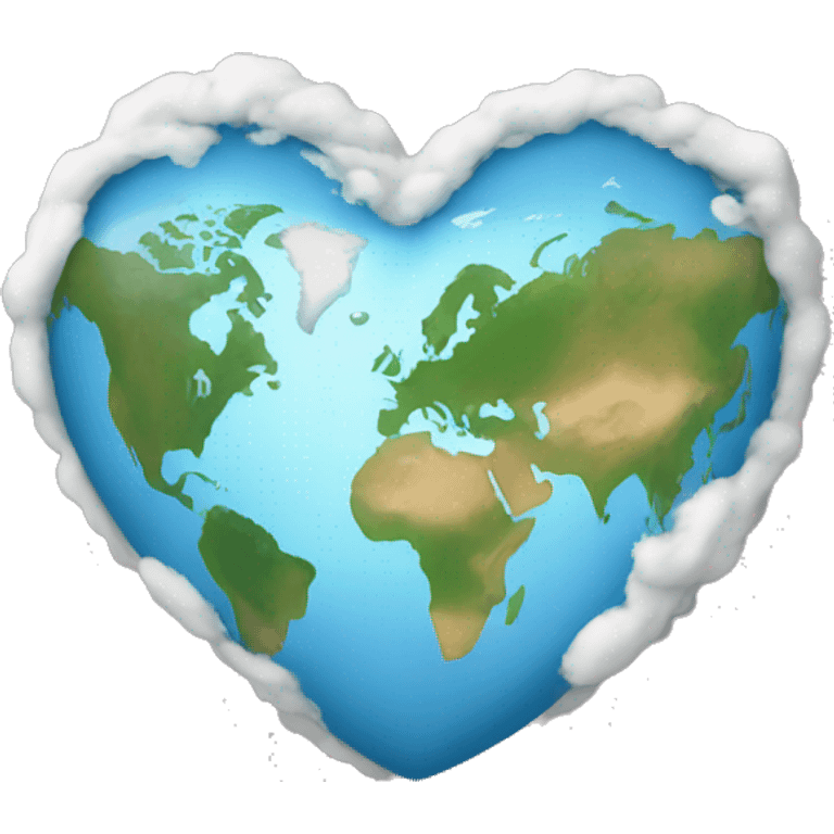 heart shaped earth emoji