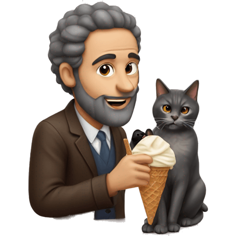 jews with cat eating ice cream emoji