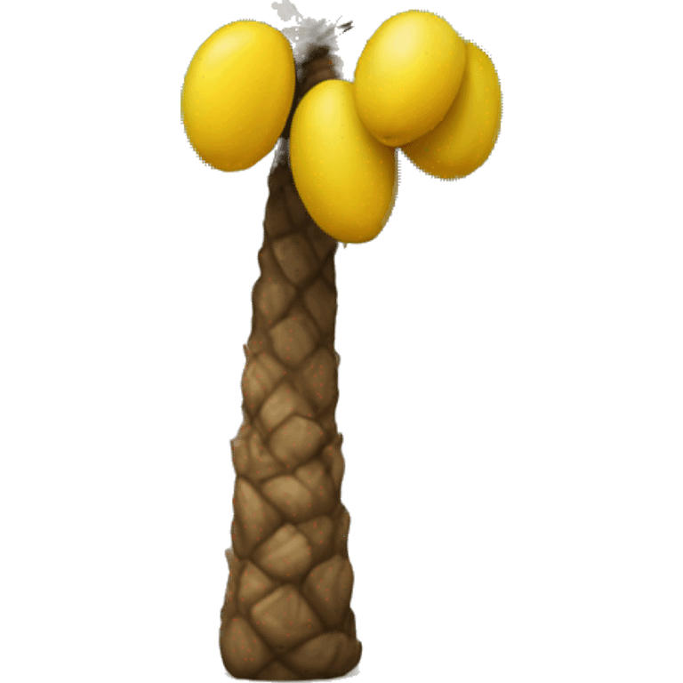 Realistic palm tree with yellow dates emoji