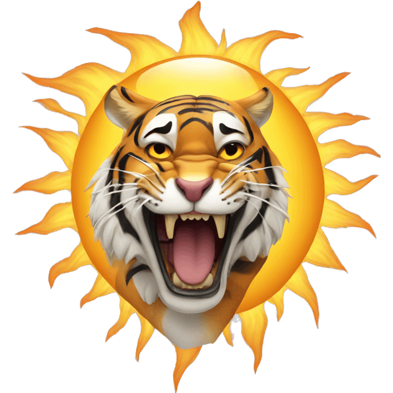 tiger fighting the sun emoji