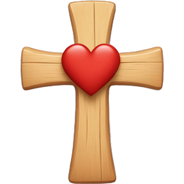 a cross with a heart shape hole in the middle  emoji