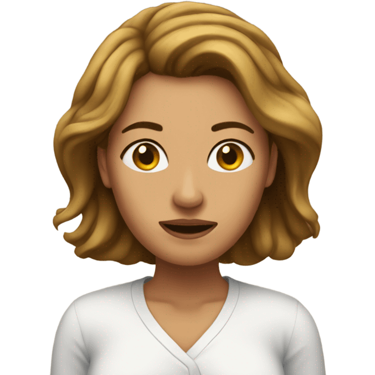 a woman who has woken up emoji