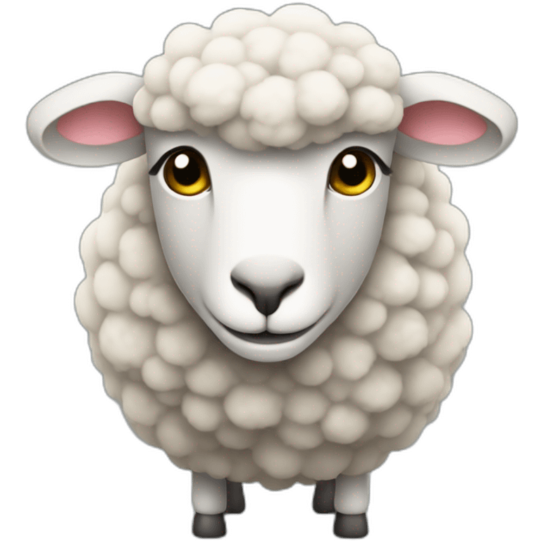 a sheep doing programming emoji