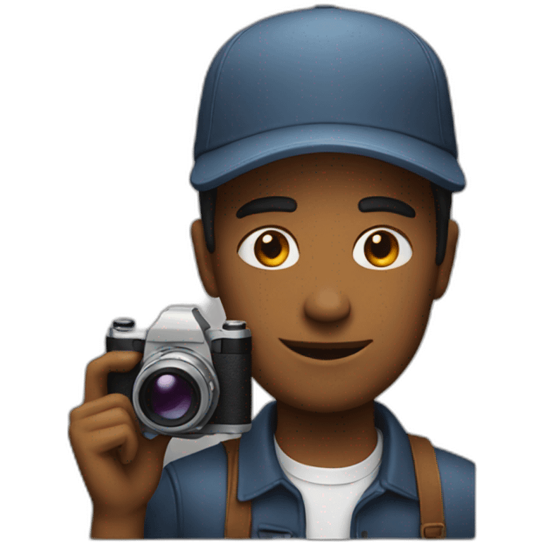 actor with camera behind emoji